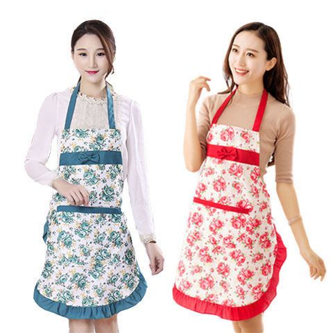 Japanese and Korean princess lace aprons, servant aprons, home aprons, double-layer waterproof and oil-resistant, advertising custom logo aprons Application Scenario