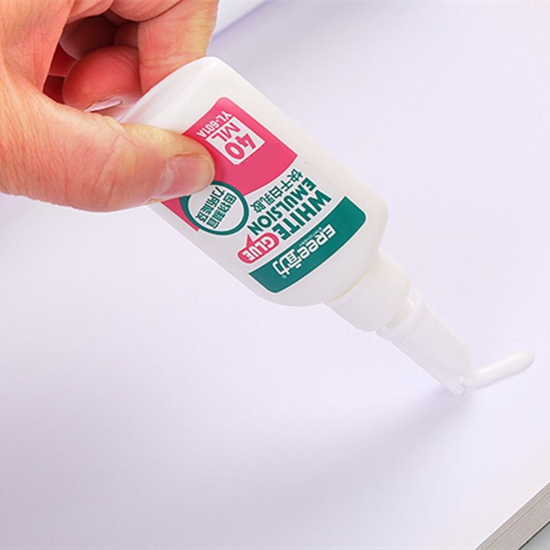 宜力YL-601快干白乳胶粘木头纸张学生手工乳白色胶水 40ml