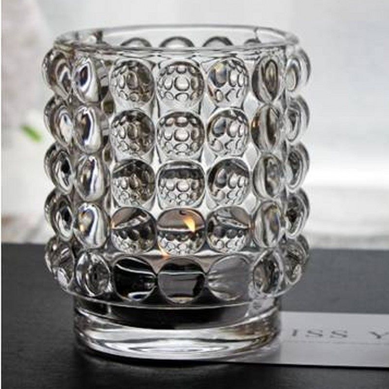 European crystal glass bead point crystal candle holder