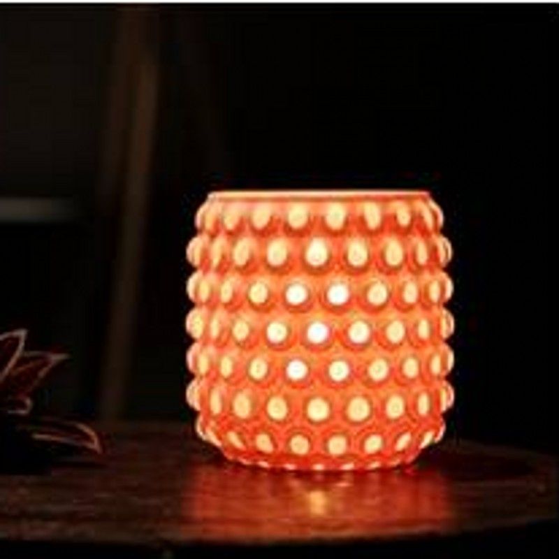European retro light luxury lead-free glass candle holder