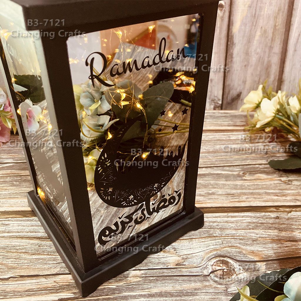 ramadan LED outdoor lawn garden Christmas usb Halloween Ramadan plastic candle wind lamp Specification image