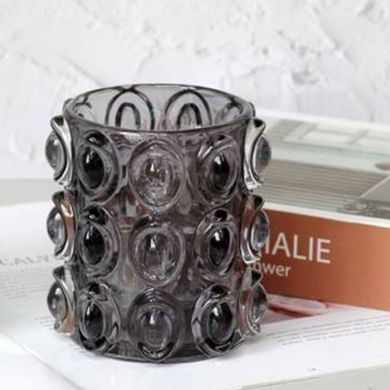 European three-dimensional big eyes crystal glass storage jar thumbnail