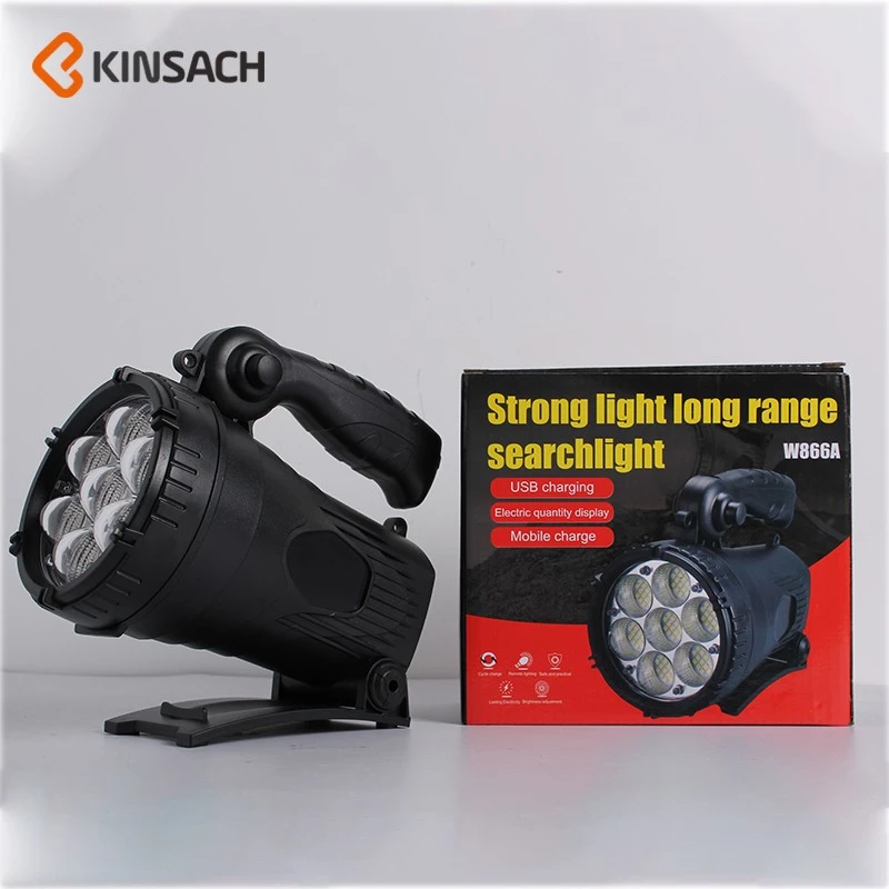 High-intensity searchlight led high-intensity long-range charging portable lamp outdoor lighting flashlight spotlight detail image 4