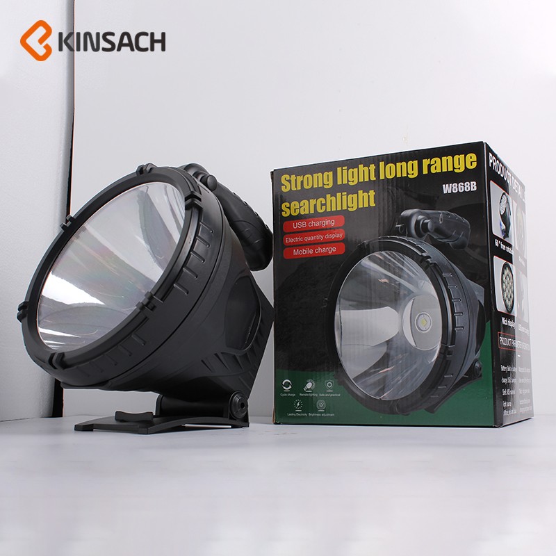 Charging portable lamp, outdoor lighting flashlight, led high-intensity long-range spotlight, high-intensity searchlight detail image 4