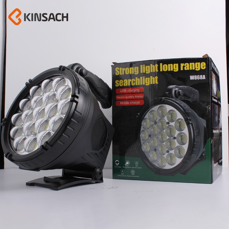 Charging portable lamp, outdoor lighting, flashlight, spotlight, high-intensity searchlight, led high-intensity long-range light detail image 4