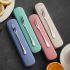 Korean-style tableware set, stainless steel Western cuisine two-toothed fruit fork, dessert fork, travel student portable set, family set Application Scenario