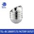 Stainless steel double-layer heat-insulating bowl, anti-scald and anti-drop lily bowl, bright bowl, cafeteria bowl