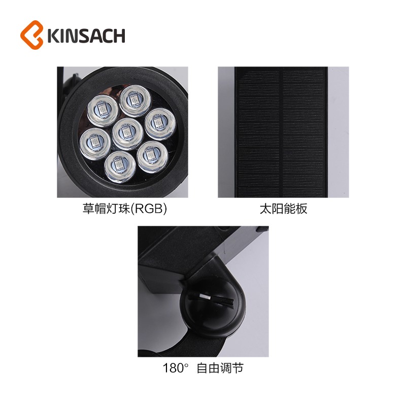 太阳能射灯太阳能草坪灯草地户外庭院灯公园景观插地草坪灯详情图3