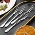 Korean-style tableware set, stainless steel Western cuisine two-toothed fruit fork, dessert fork, travel student portable set, family set details Picture
