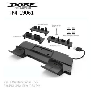 PS4/SLIM/PRO Universal console base stand Wireless handle Contact two-seat charger HUB