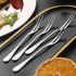 Korean-style tableware set, stainless steel Western cuisine two-toothed fruit fork, dessert fork, travel student portable set, family set Specification image