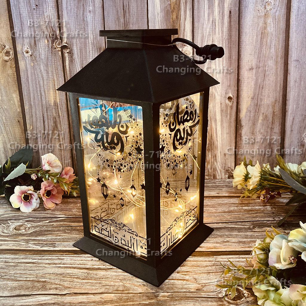 Cross-border Saudi Arabia Ramadan Festival LED light strings, candles, wind lanterns, festival ornaments, Ramadan patterns, party gatherings