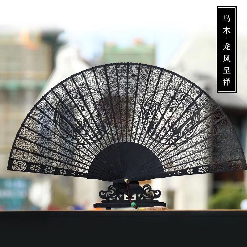 德祯   高档礼品扇  檀香扇  缅香扇  木扇  工艺扇  1把/绵盒,加底座
