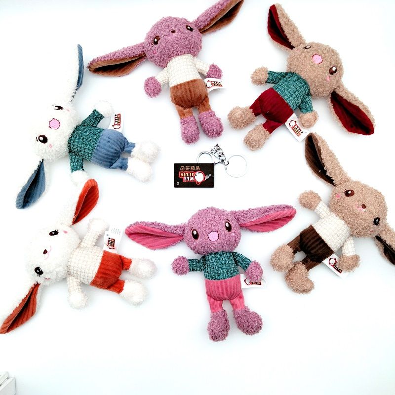 Big ears rabbit keychain rabbit pendant Long ear rabbit cute plush pendant doll bag hanging ornaments