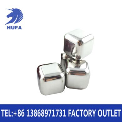 Hufa Pure 304 stainless steel ice cubes in stock for wholesale. 304 stainless steel ice cubes, stainless steel quick-frozen ice cubes, whisky ice cubes, bar wine supplies, creative metal quick-frozen ice cubes, frozen square cooling ice