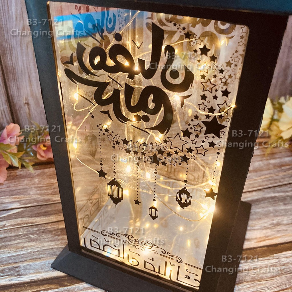 Cross-border Saudi Arabia Ramadan Festival LED light strings, candles, wind lanterns, festival ornaments, Ramadan patterns, party gatherings detail image 2