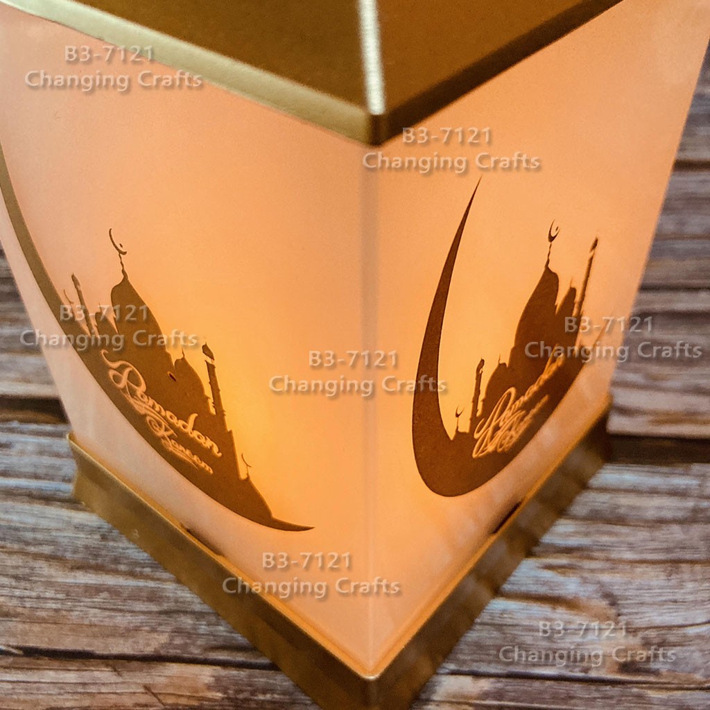 Ramadan wind lanterns, plastic glass lanterns, candlesticks, home decorations, wedding ancient-style road lamps, soft decoration props detail image 13
