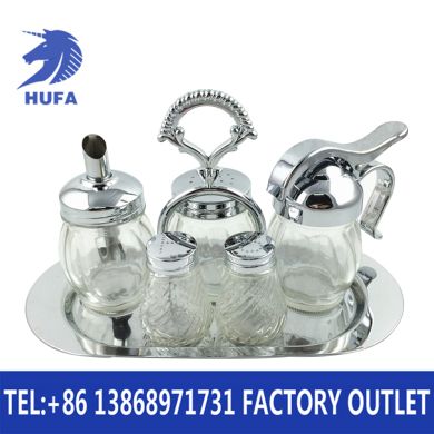 Hufa stainless steel glass flavor jar Set European flavor jar set kitchen gift pepper jar