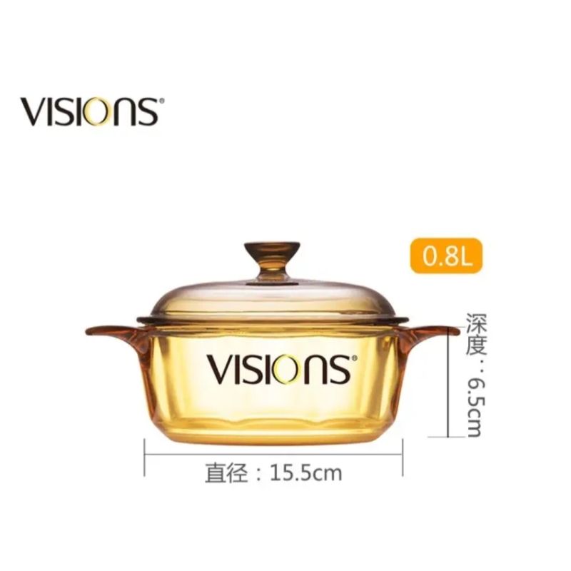 康宁晶彩透明锅0.8升 VS08   0.8L GLASS CERAMIC POT VISIONS BRAND详情图3