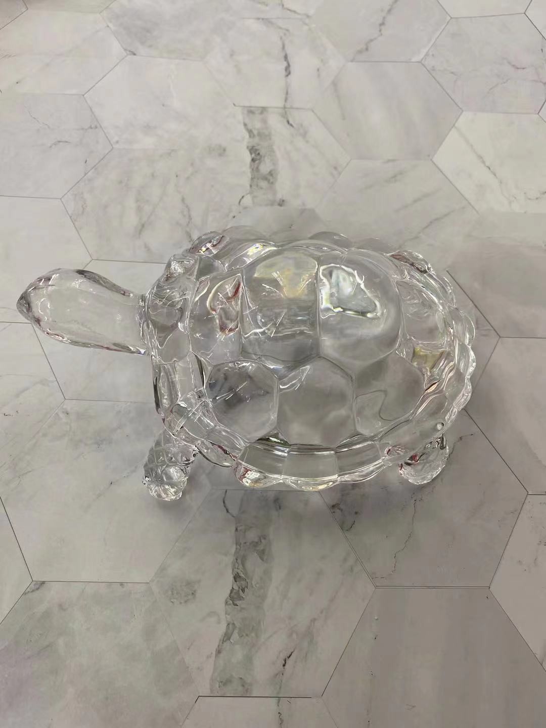Small glass turtle home decoration ornaments pic 3