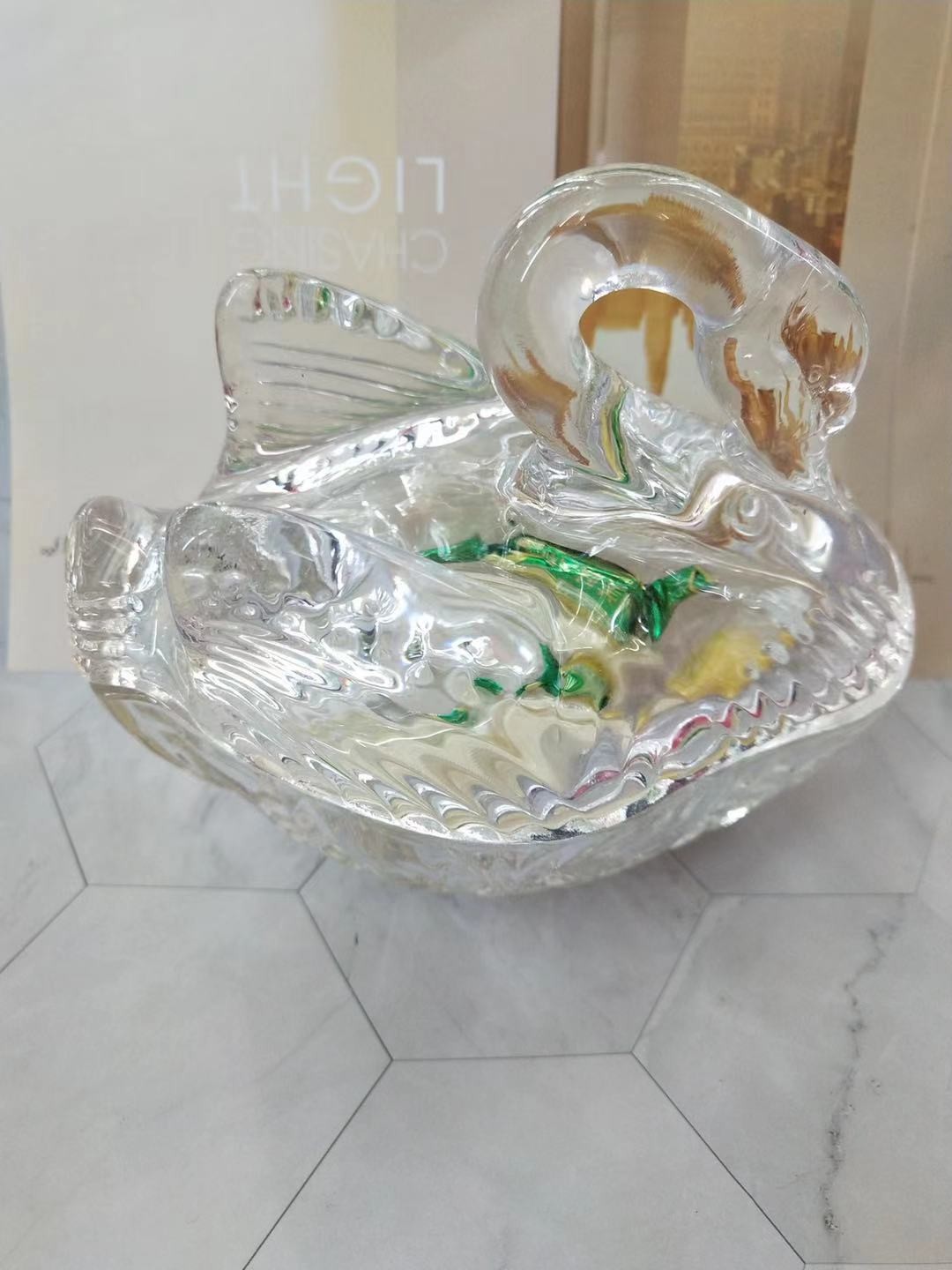 欧式复古天鹅糖缸简约糖果盘家居摆件详情图7