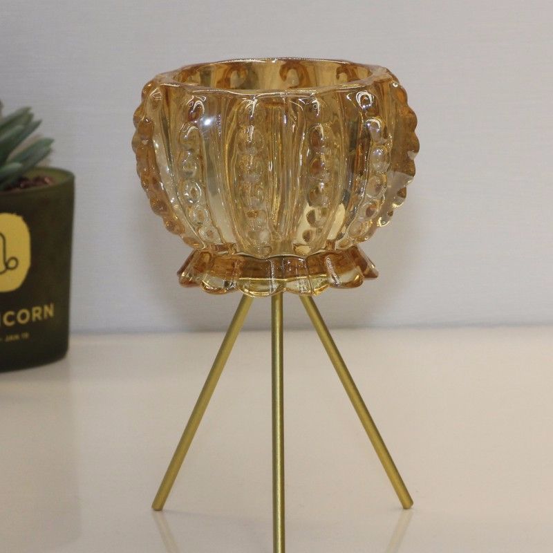 Manufacturers direct crystal glass candle holder European crystal candle cup creative crystal craft candle holder
