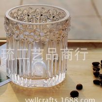 American country crystal glass storage jar/coffee jar/dried fruit jar/tea jar
