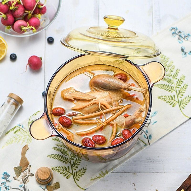 康宁玻璃锅汤锅多功能锅1.5升 VS15 1.5L GLASS CERAMIC POT VISIONS BRAND