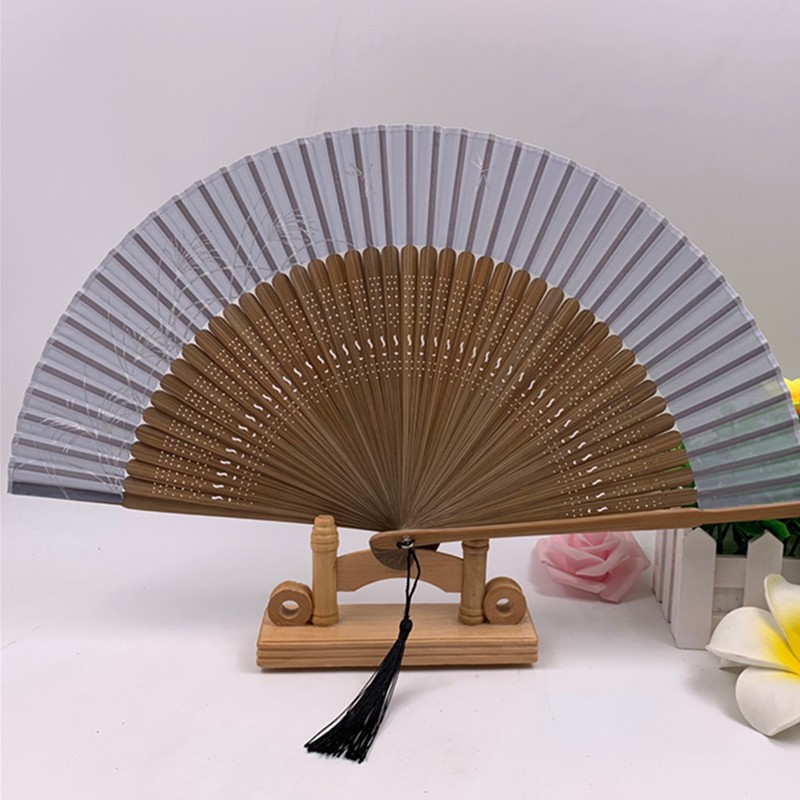 古风扇子  中国风竹扇  定制复古风折叠扇  手绘扇广告扇  雪纺真丝扇详情图3