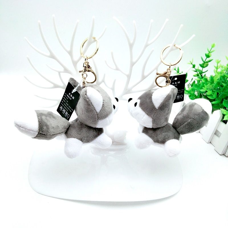 Cute plush puppy scent Husky Zodiac car keychain backpack pendant for men and women's birthday gifts