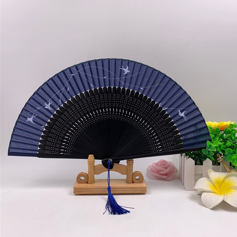 古风扇子  中国风竹扇  定制复古风折叠扇  手绘扇广告扇  雪纺真丝扇详情图5
