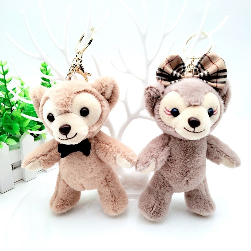 New cute Duffy bear small pendant plush doll girl mood lovers schoolbag keychain bear pendant gift