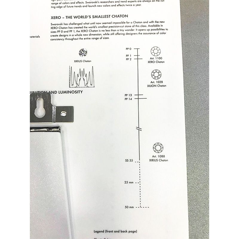 施华洛世奇色卡水钻尖底水钻色卡白色彩色DIY手工点钻对色板配饰