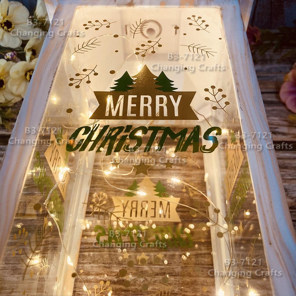 Factory direct sales of European-style Christmas wind lights, LED light-emitting lanterns, decorative handicrafts, Ramadan Festival home party ornaments detail image 9