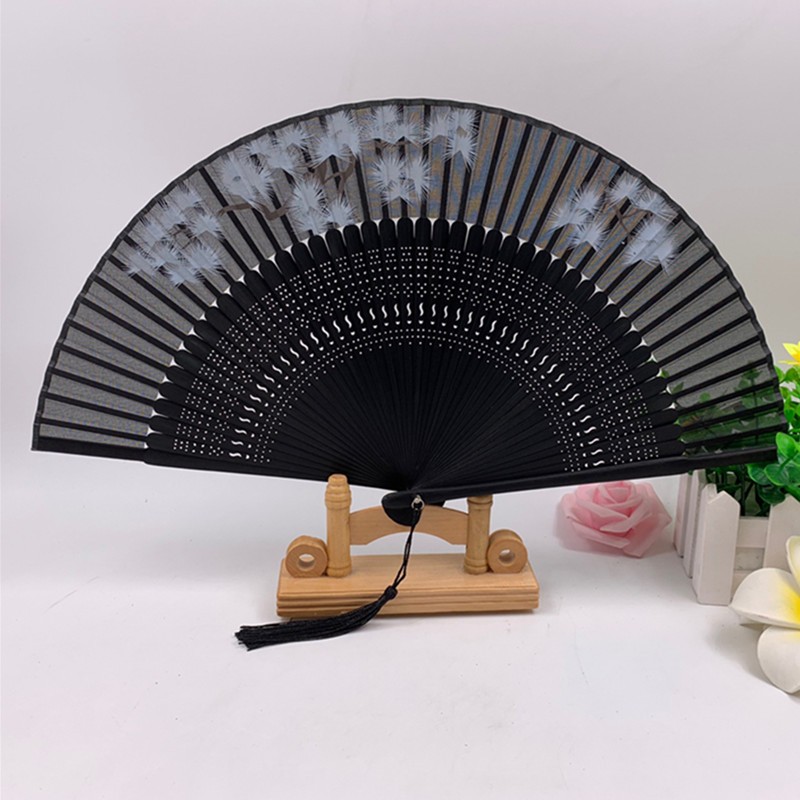 古风扇子  中国风竹扇  定制复古风折叠扇  手绘扇广告扇  雪纺真丝扇详情图2