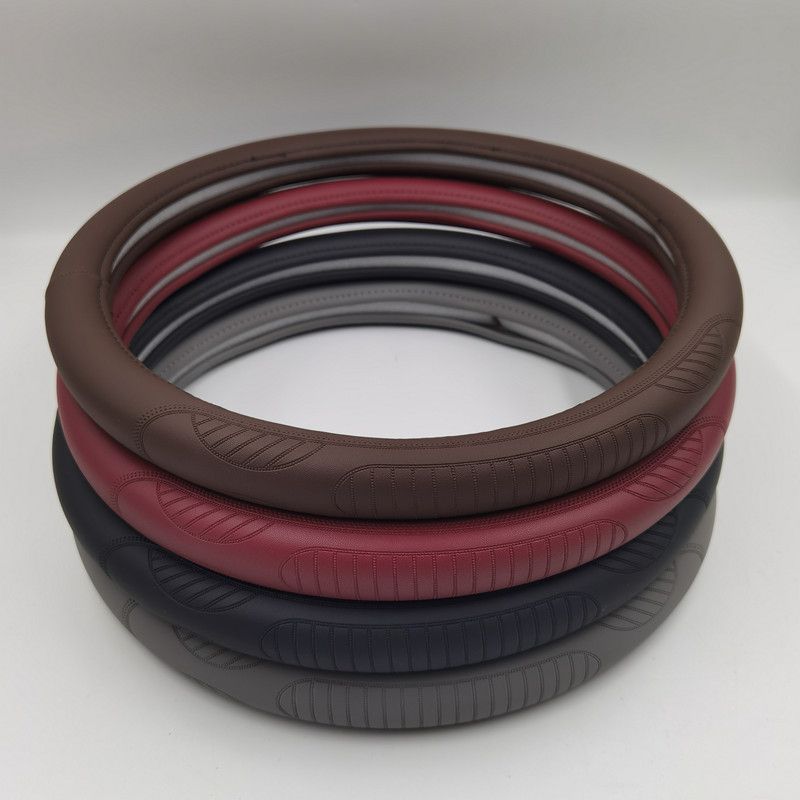 汽车用品外贸出口轿车通用汽车方向盘套通用压花把套M号非真皮