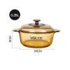 Corning Crystal Transparent POT 3.25L VS32 3.25L GLASS CERAMIC POT VISIONS BRAND Specification image
