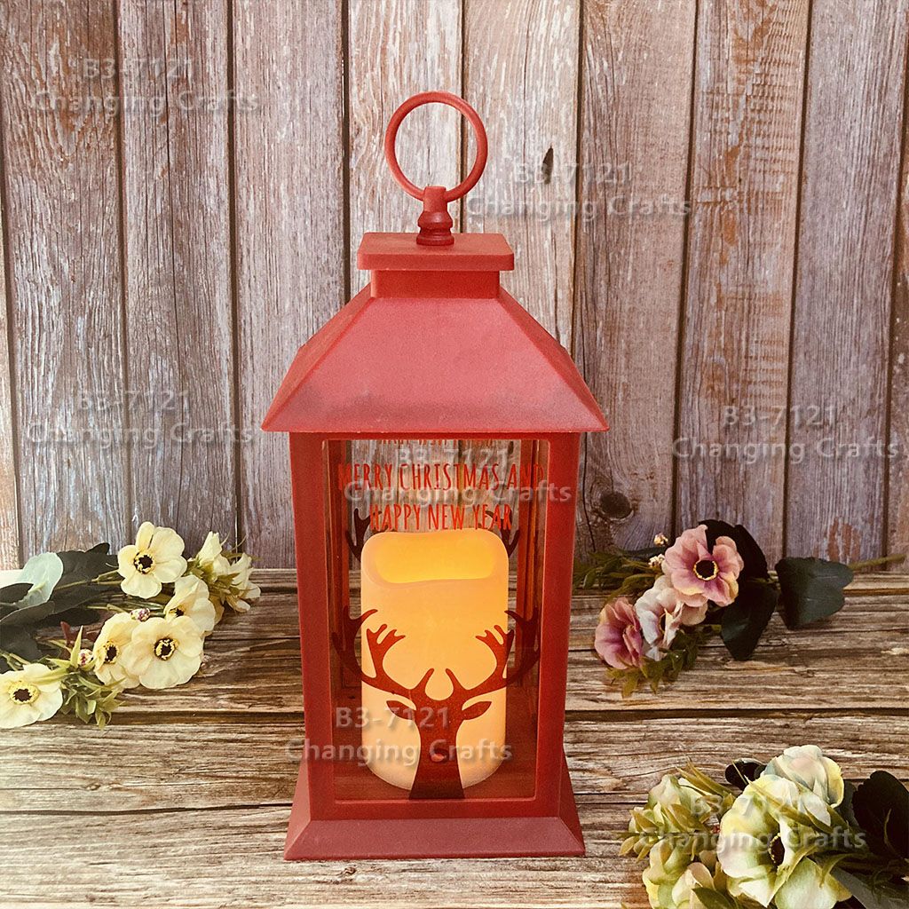 Cross-border wholesale of Christmas wind lamps, LED electronic candles, table lamps, desktop ornaments, night lights, horse lanterns, decorative antique style