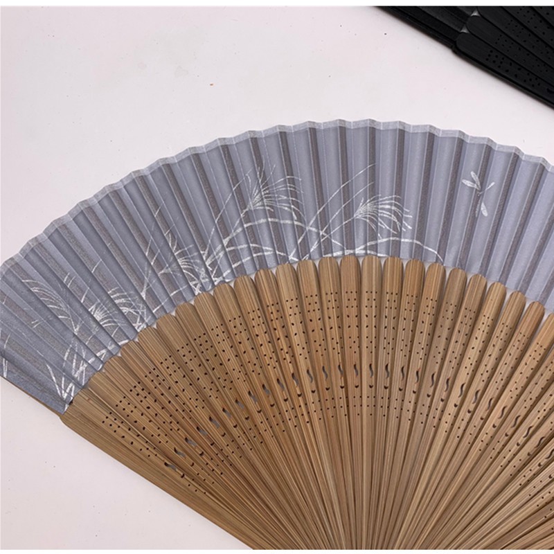 古风扇子  中国风竹扇  定制复古风折叠扇  手绘扇广告扇  雪纺真丝扇详情图8