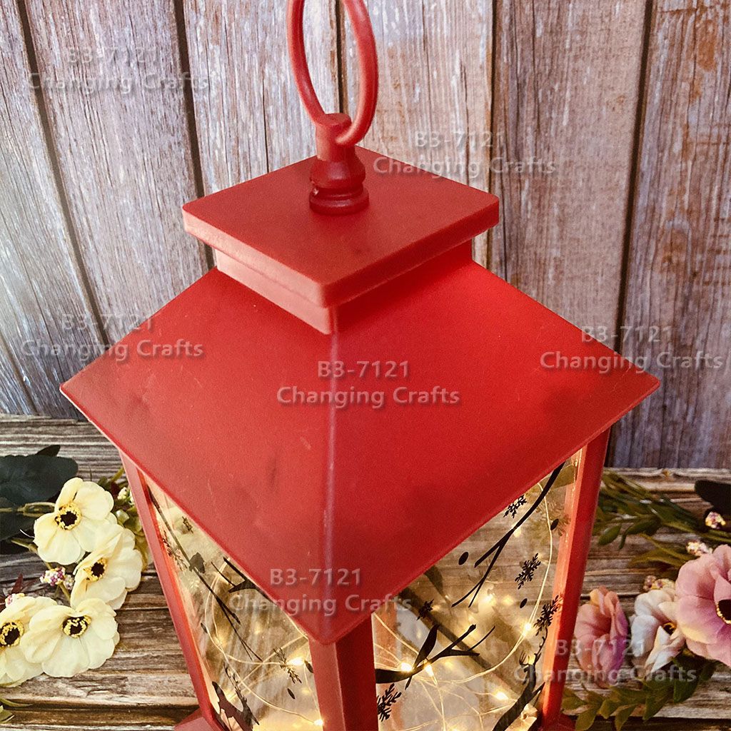 Cross-border wholesale of Christmas wind lamps, LED electronic candles, table lamps, desktop ornaments, night lights, horse lanterns, decorative antique style Specification image
