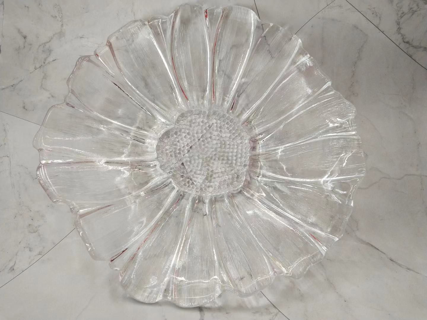 透明水晶果盘玻璃家居摆件果盘置物盘玻璃家居摆件       详情2