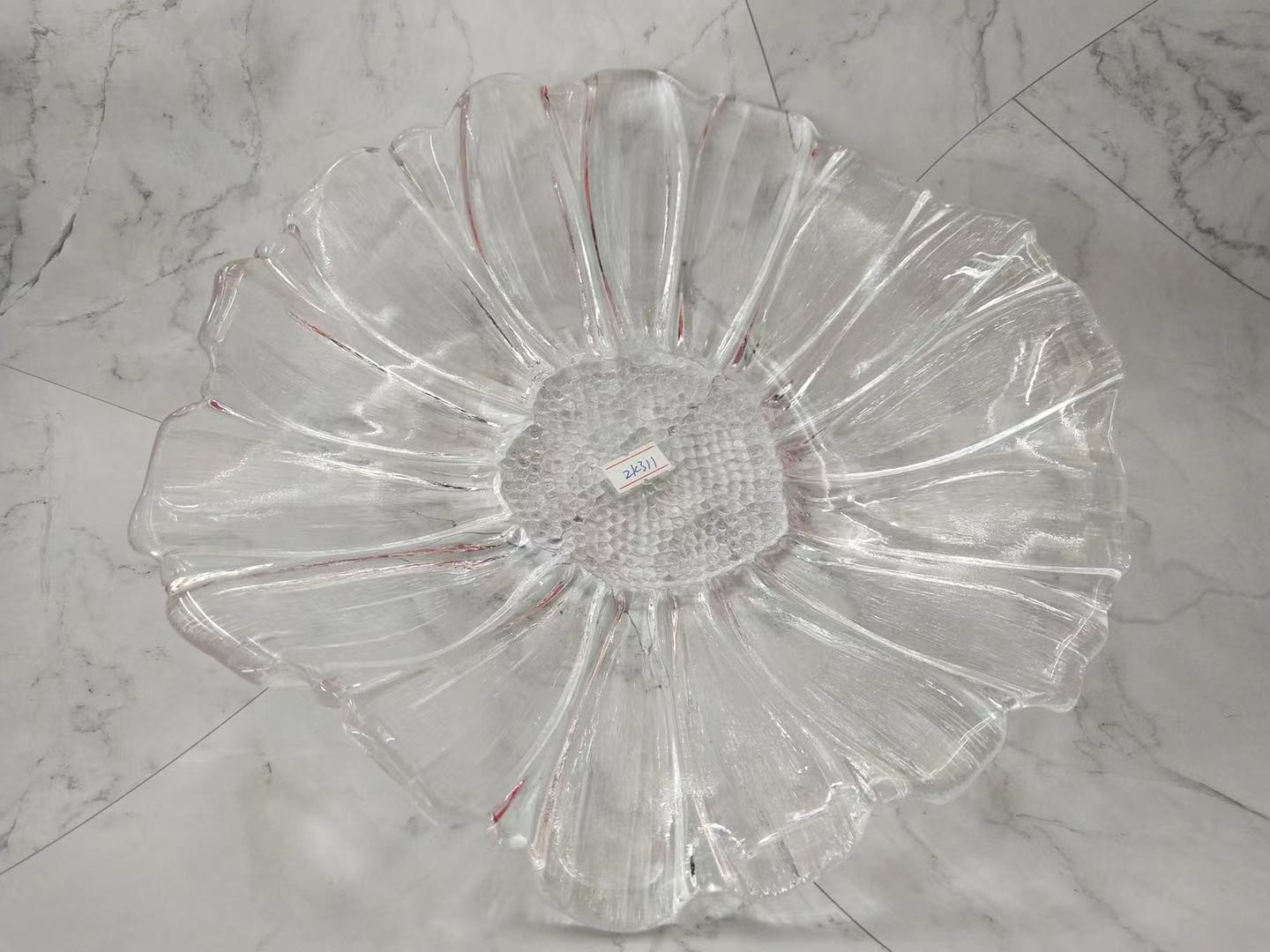 Transparent crystal fruit plate glass home decoration, fruit plate storage plate glass home decoration pic 1