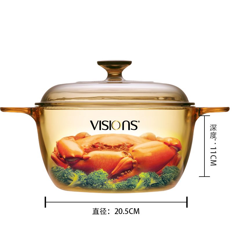 WORLD KITCHENG透明锅炖锅2.5升 VS25 2.5L GLASS POT VISIONS BRAND详情图2