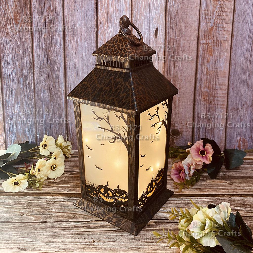 Factory direct sales of European-style Christmas wind lights, LED light-emitting lanterns, decorative handicrafts, Ramadan Festival home party ornaments details Picture