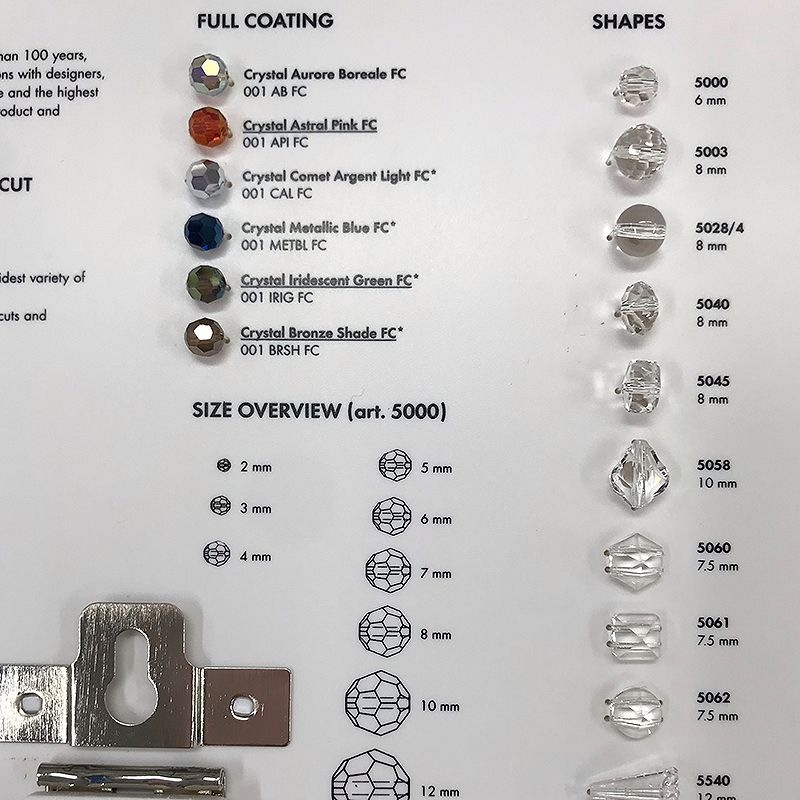 色卡/施华洛世奇水晶珠色卡/彩色DIY手工对色板产品图