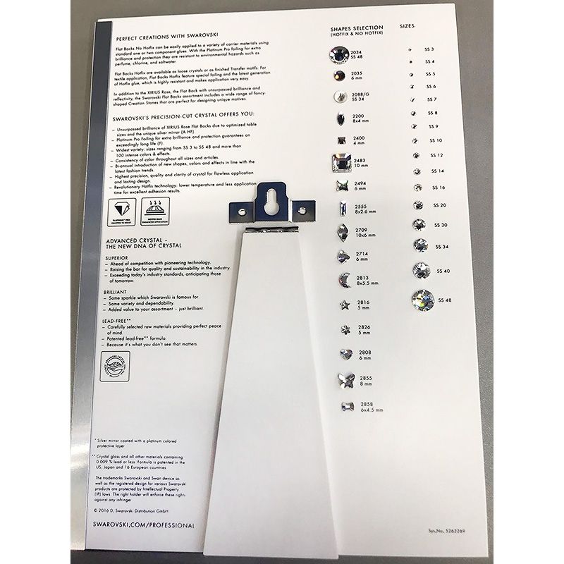 Swarovski color card flat-bottom diamond, double-sided color card, DIY nail drill, color matching sample, flat-bottom water diamond Application Scenario