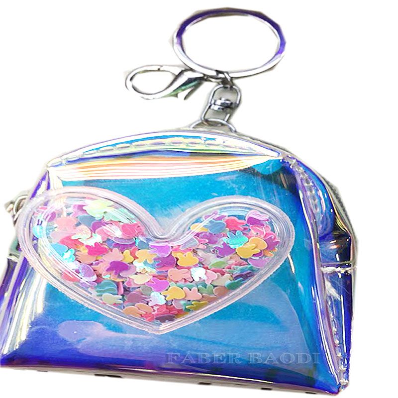 Faber Baodi BD210317-1 Love peach coin wallet key chain details Picture