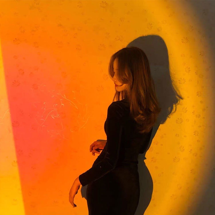 LED灯彩虹投影灯落日灯日不落灯网红直播背景投影氛围台灯详情图18