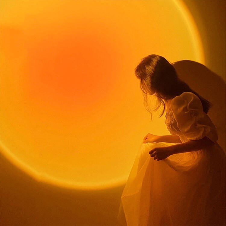 LED灯彩虹投影灯落日灯日不落灯网红直播背景投影氛围台灯详情图19