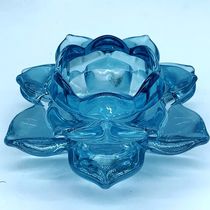 Stained glass lotus candle holder Buddhist candle holder